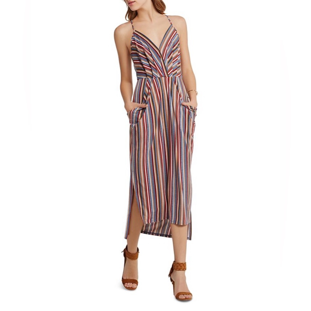BCBGeneration Striped Midi Dress